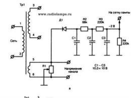 Detection and elimination of self-excitation in radio receivers and VLF Network background in a tube amplifier